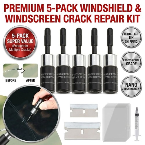 Windscreen repair kit 5pcs - windscreen,