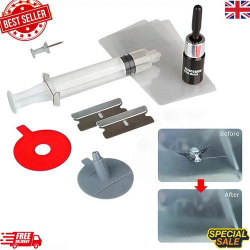 Car windscreen chip repair kit - car,