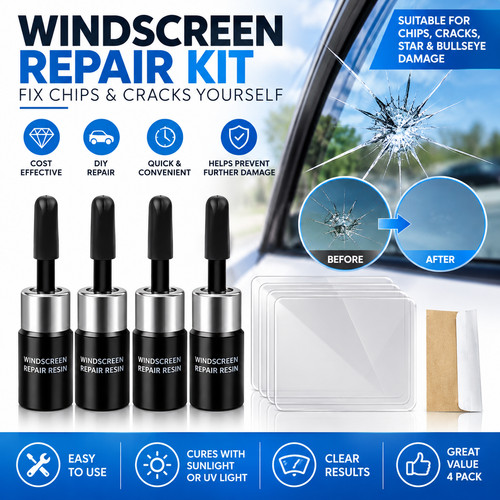Windscreen repair resin - windscreen, kit