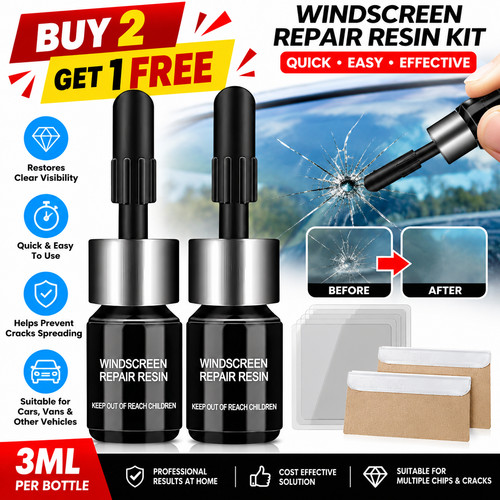 Windshield repair resin kit - repair,